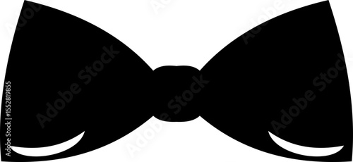 Elegant black Bows icon in Different Styles for Gift Wrapping and Decorations. Fashion and elegance concept. realistic look accessory formal occasions, events or dressing up in style flat Design.