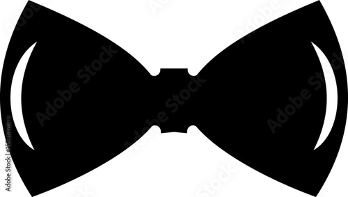 Elegant black Bows icon in Different Styles for Gift Wrapping and Decorations. Fashion and elegance concept. realistic look accessory formal occasions, events or dressing up in style flat Design.