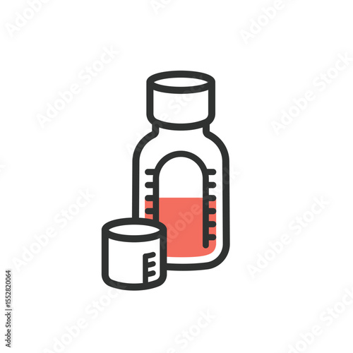 シロップ 飲み薬　内服薬のイラスト