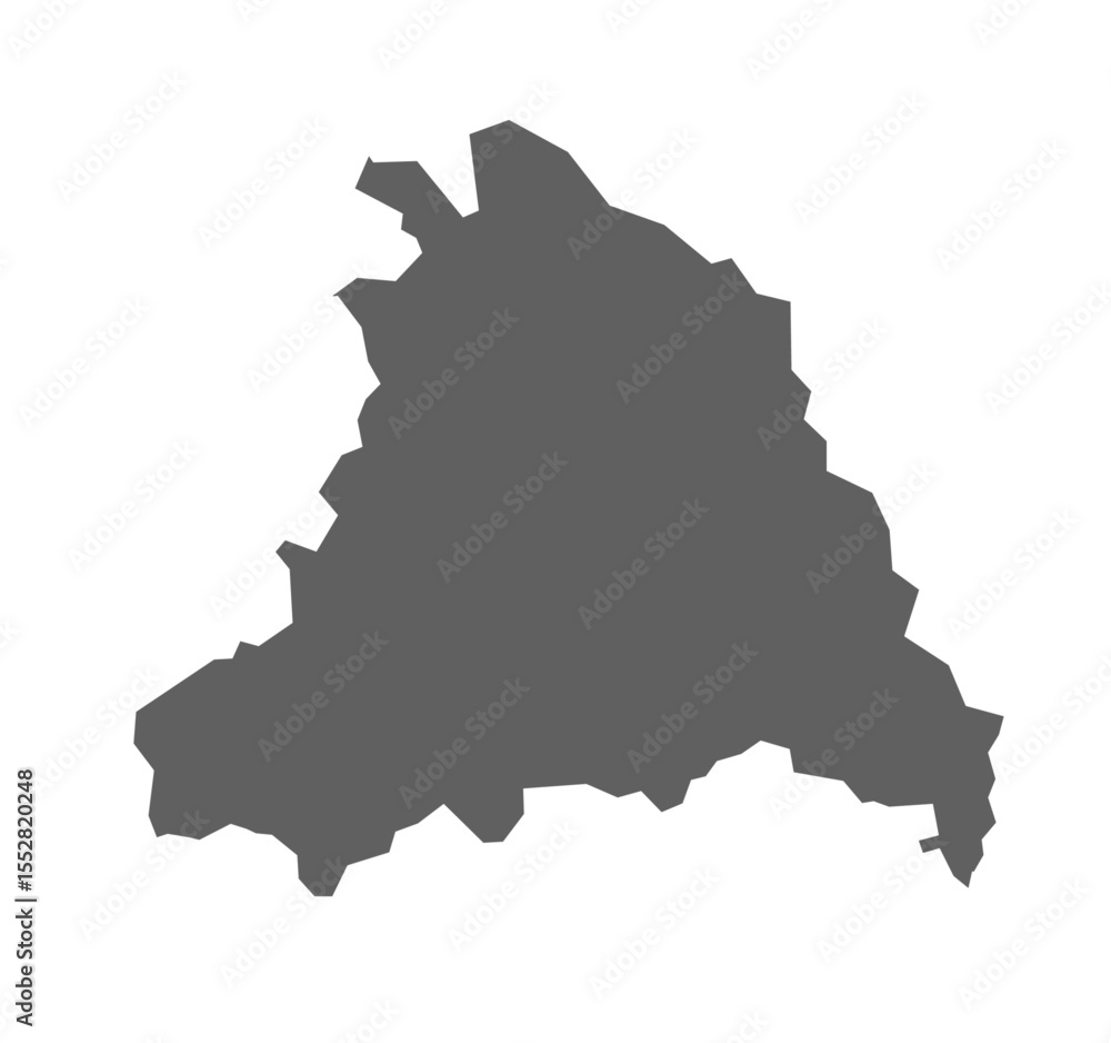 Obraz premium Lakhimpur Kheri District Map of Uttar Pradesh, India