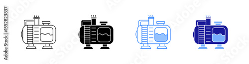 Tanker Multiple Style Icon Set Vector 