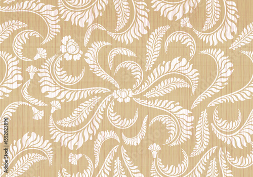 Oreintal Fora Damask Seamless pattern embroidery, art ornament print. Design for carpet, cover.wallpaper, Indian style. wallpaper, wrapping, clothing, fabric 