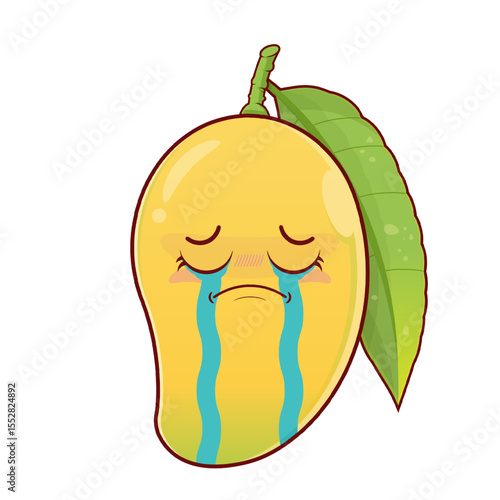 mango crying face cartoon cute