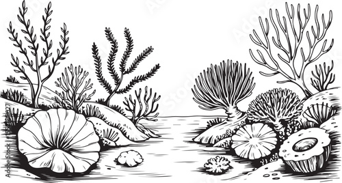 Monochrome Underwater Seascape