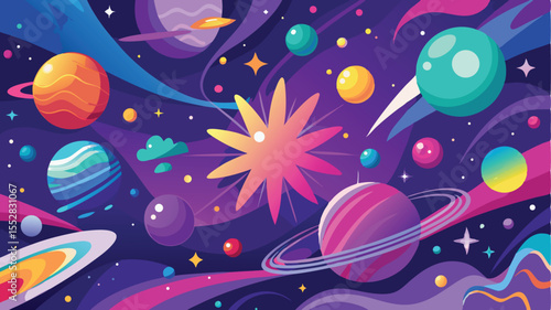
Galactic Whimsy in Celestial Swirls


