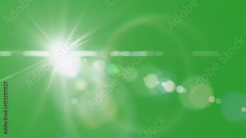 Stunning Green Screen Footage Video Sun Flare Lens Light Effects for Filmmaking and Video Editing Projects