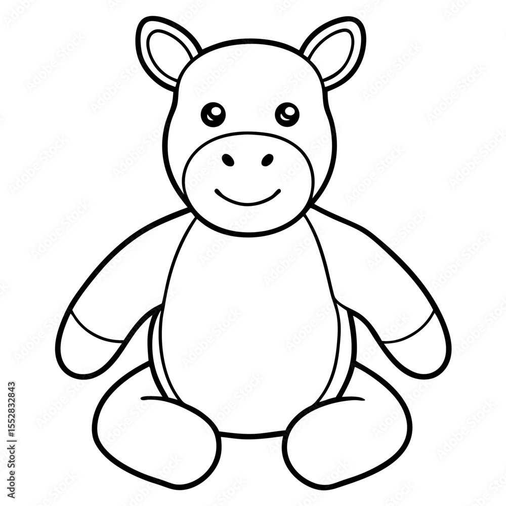 Minimal Plush Toy Line Art Minimal Plush Toy Line Art