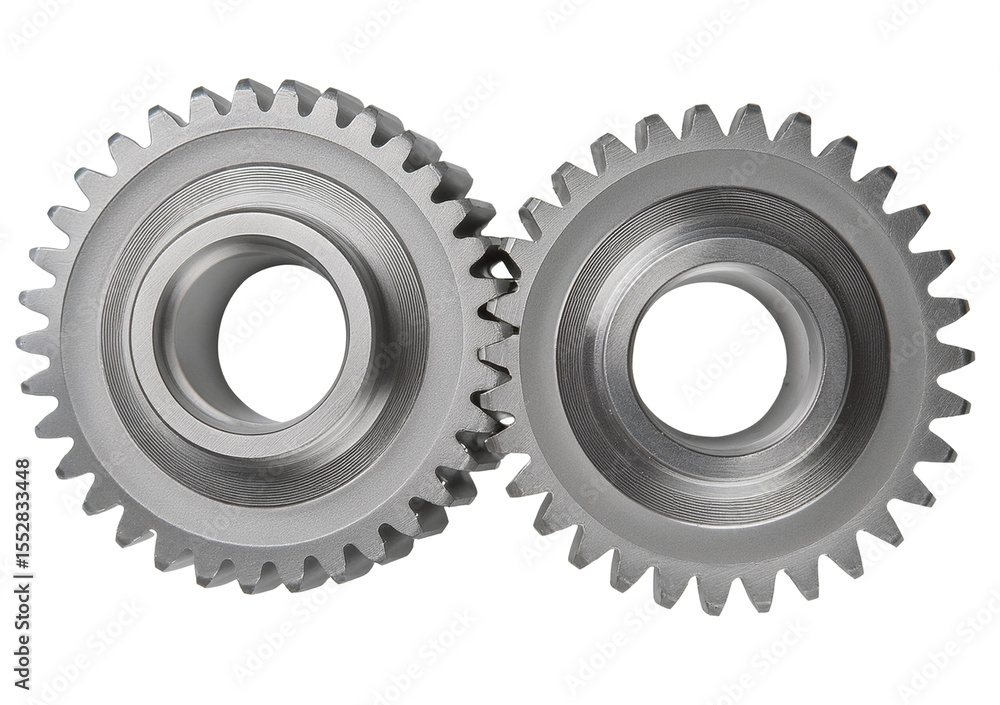Top view of metal gear. isolated on a transparent or white background Top view of metal gear. isolated on a transparent or white background