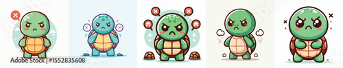 funny turtle vector angry expression