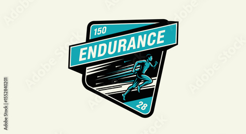 Stylized graphic logo representing endurance and athletic running performance