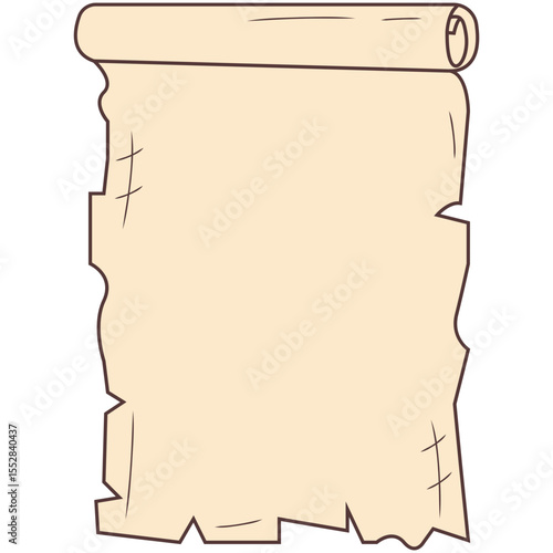 Poetry Parchment Paper, Ancient handwritten parchment scroll with quill pen vintage manuscript illustration, old document symbol