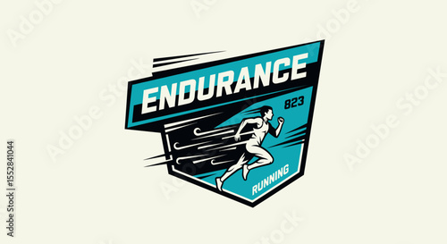 dynamic logo depicting a female runner symbolizing endurance and athletic performance in motion