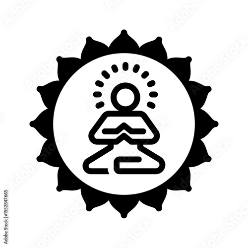 Vector multi color icon for Spiritual well being