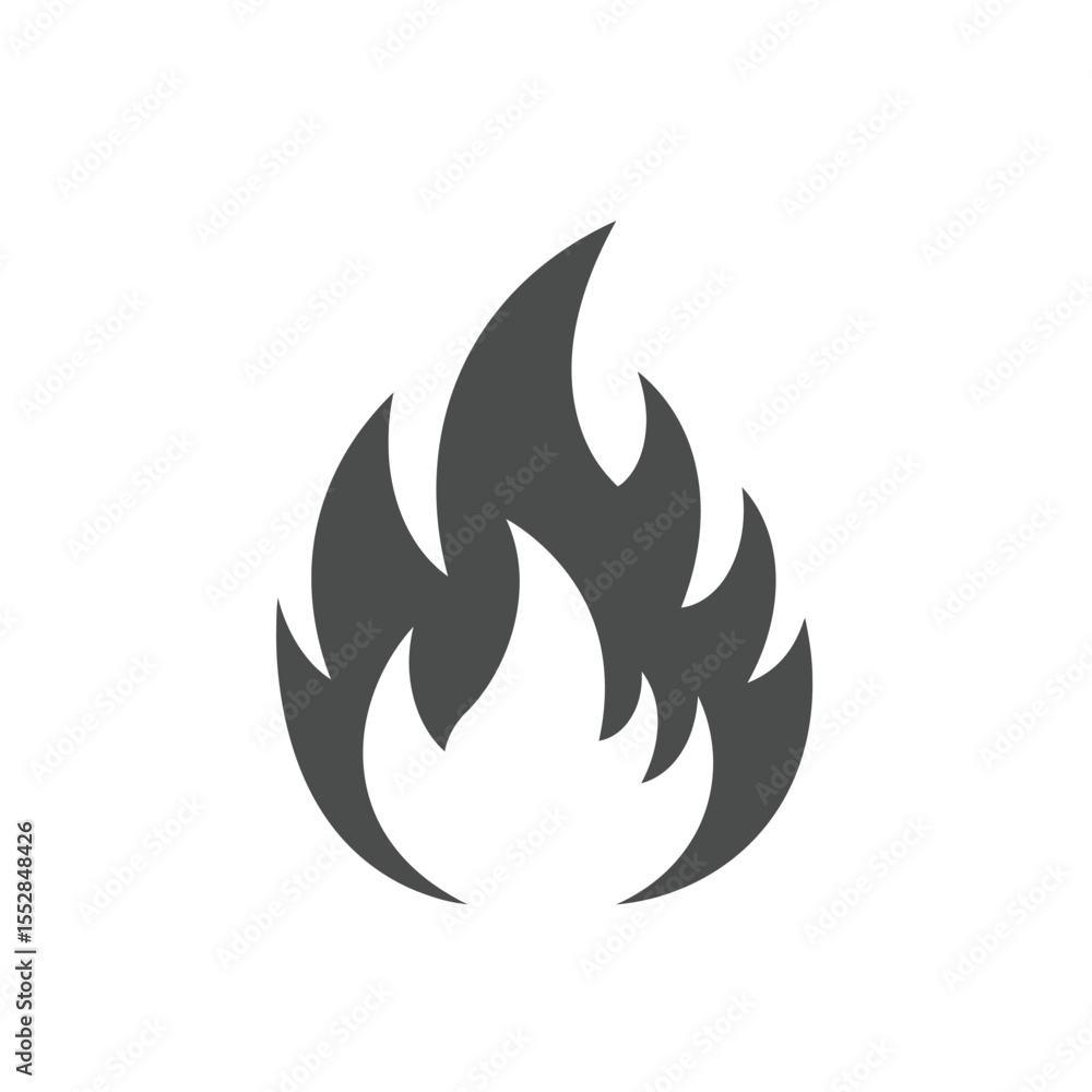 Simple Fire Icon Graphic Design Simple Fire Icon Graphic Design