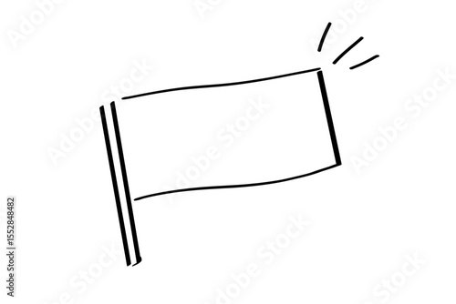 マーカーで書いた手書きの旗｜Hand-drawn Flag with Marker