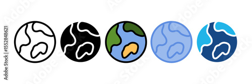 Globe Icon Element For Design