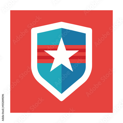 Free Download USA Flag Star Badge Vector Flat Icon - GFXLoad