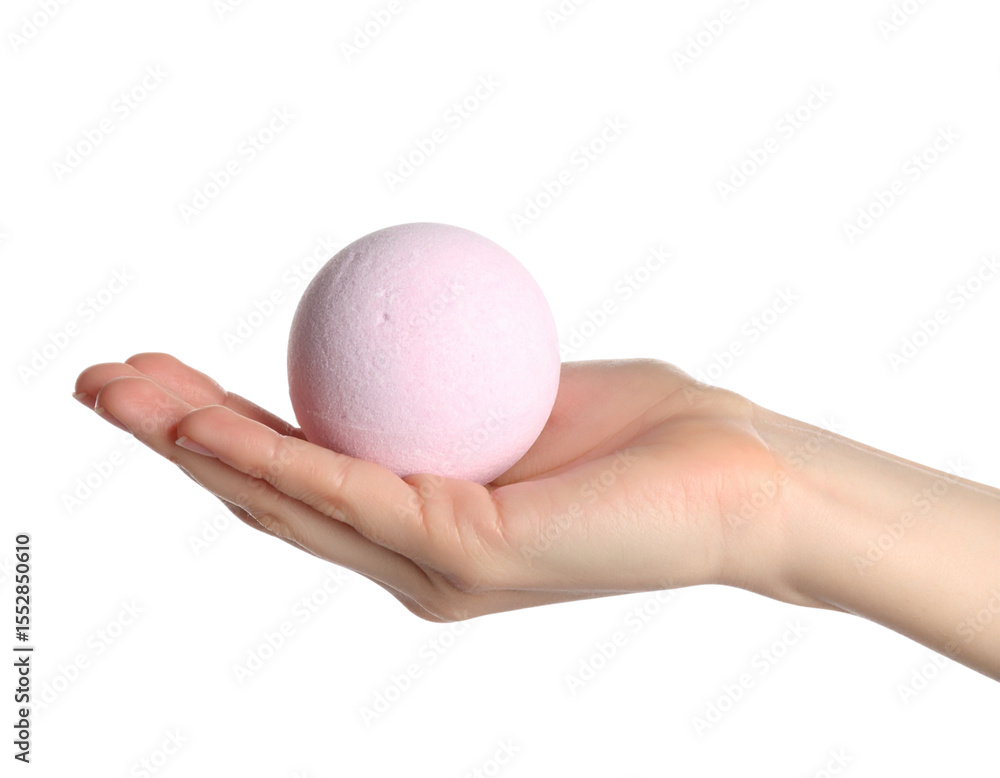 Hand holding bath bomb Hand holding bath bomb
