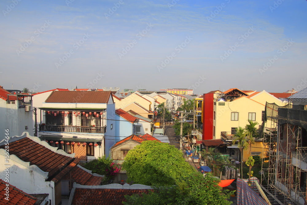 Obraz premium ベトナムホイアンの街並み風景