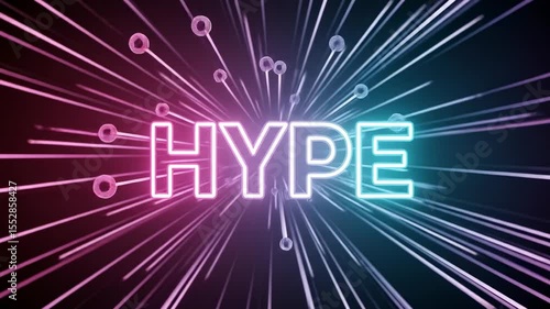 Abstract neon hype graphic design background for advertising