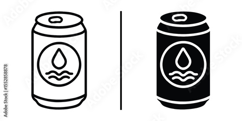 Contrast of Beverage: Artistic illustration of drink cans side-by-side, embodying simplicity and elegance. The image features the universal symbolism of refreshment and vitality.