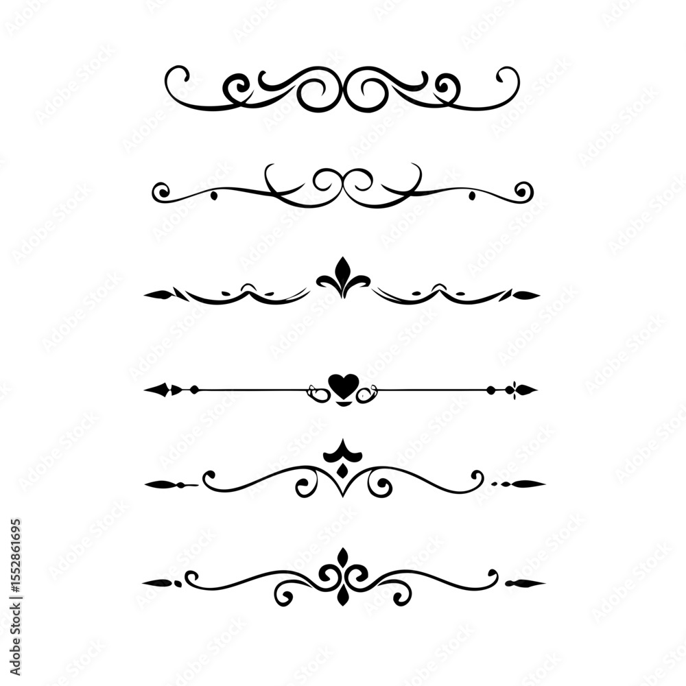 Text dividers doodle set. Wedding decorative elements. Divider ornament, borders, vintage line separators. Hand drawn vector illustration isolated on white background
Text dividers doodle set. Wedding decorative elements. Divider ornament, borders, vintage line separators. Hand drawn vector illustration isolated on white background