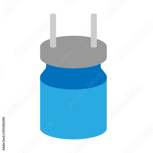 Capacitor Vector Flat Icon Design