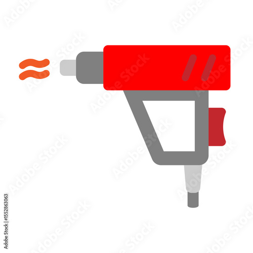 Heat Gun Vector Flat Icon Design