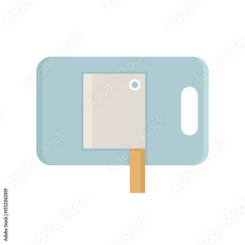 chopping board and knife icon vector illustration
