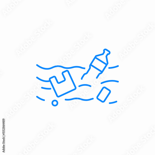 sea waste icon sign vector