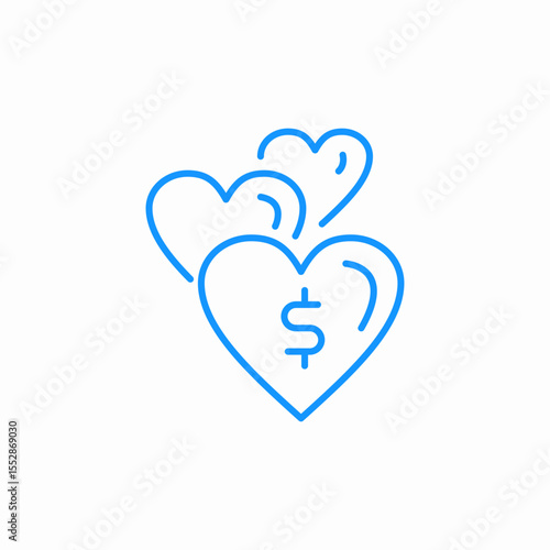 financial support icon sign vector
