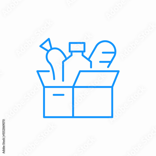 food box icon sign vector