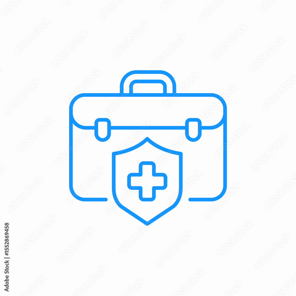Obraz premium medical briefcase icon sign vector