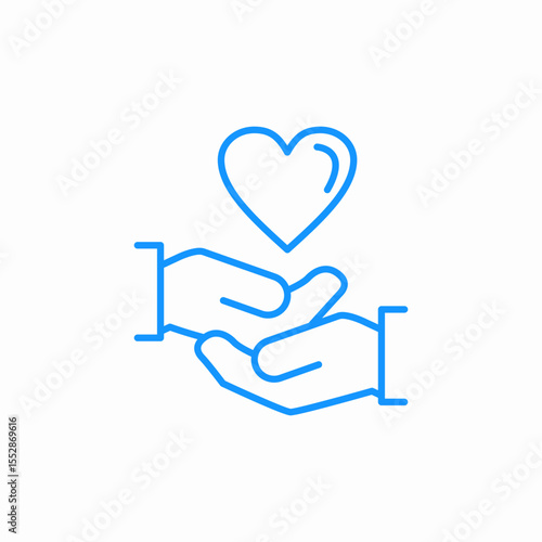 organ donation icon sign vector