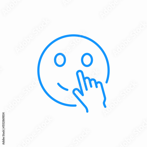thinking face icon sign vector