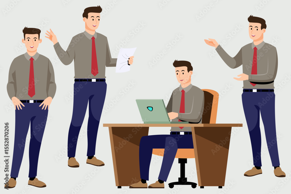 Obraz premium character set in modern style vector illustration