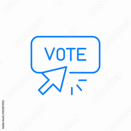 click vote icon sign vector