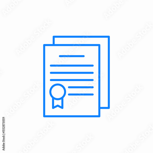 certified documents icon sign vector