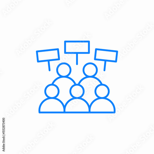 group protest icon sign vector