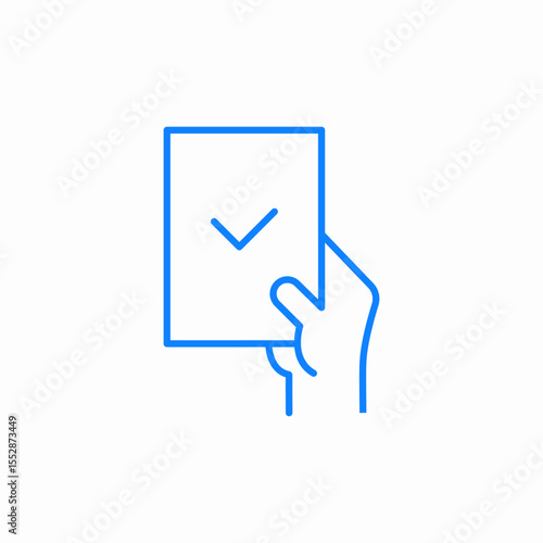 hand checkmark icon sign vector