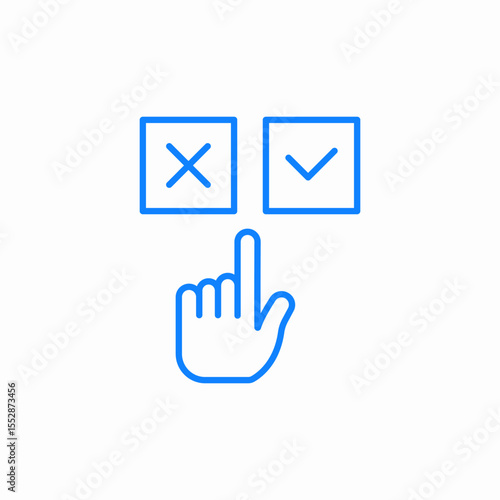 hand selection icon sign vector