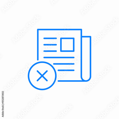 news cancel icon sign vector