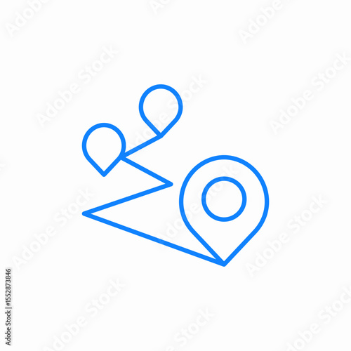 multiple locations icon sign vector