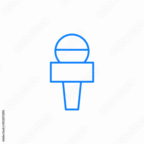 news microphone icon sign vector