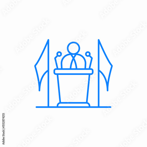political speech icon sign vector