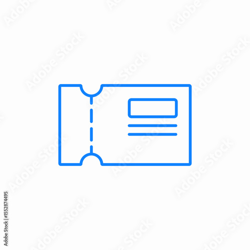 Tablou pe pânză ticket icon icon sign vector