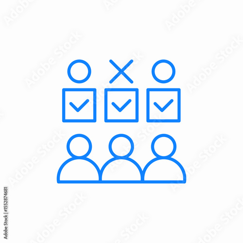voter turnout icon sign vector
