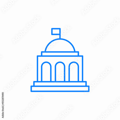 government building icon sign vector