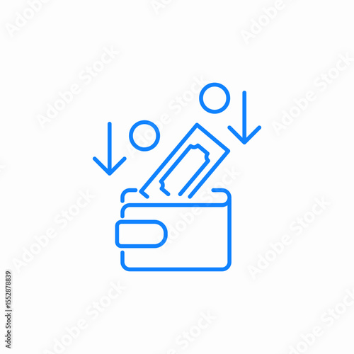money outflow icon sign vector