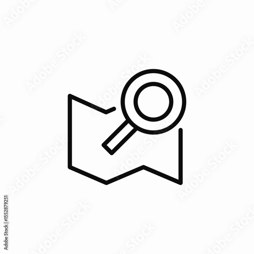 search map icon sign vector